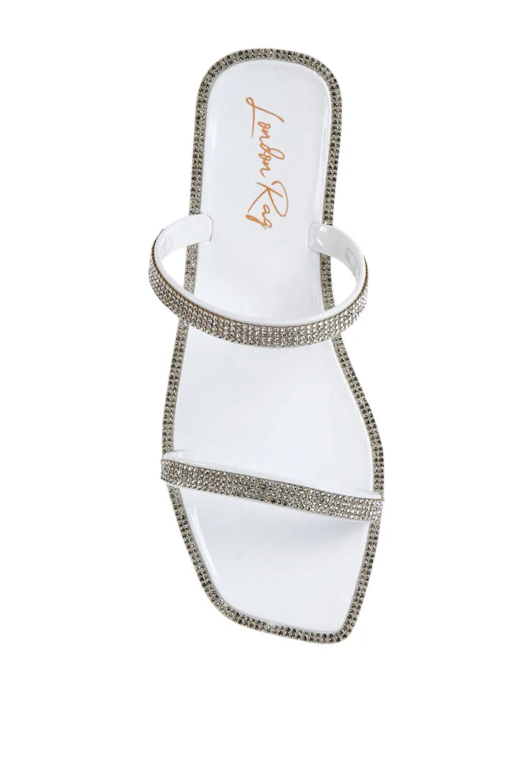 Fenta Diamante Detail Jelly Flats