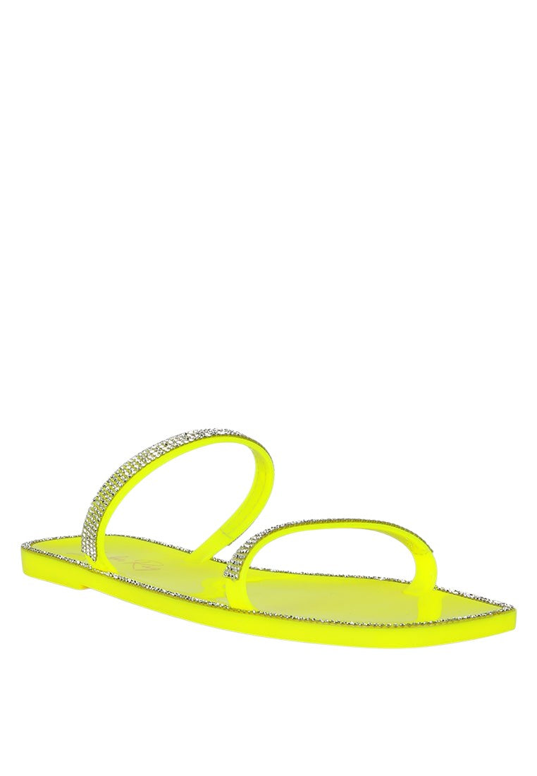 Fenta Diamante Detail Jelly Flats