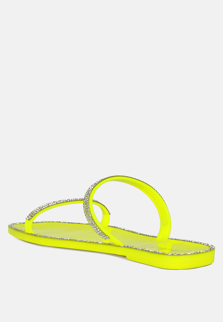 Fenta Diamante Detail Jelly Flats