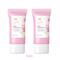 Sakura exfoliating gel for face, pink tubes for smooth skin