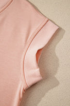Solid V-Neck Tee & Drawstring Pants Set