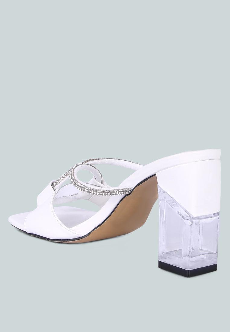 Women's Shoes - Heels Fineapple Rhinestone Embellished Clear Sandals