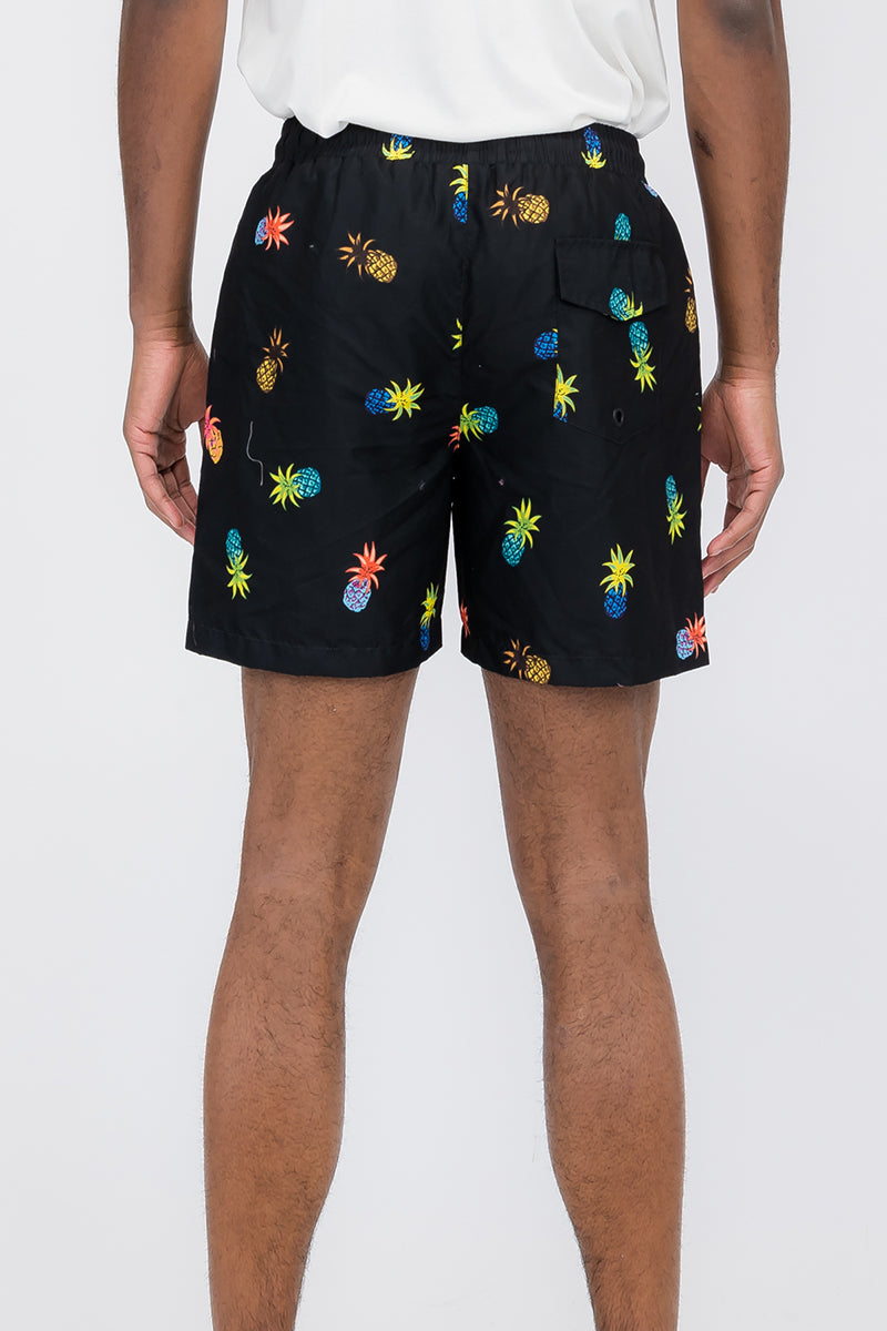 Pineapple Print Swim Shorts | 5.5" Inseam