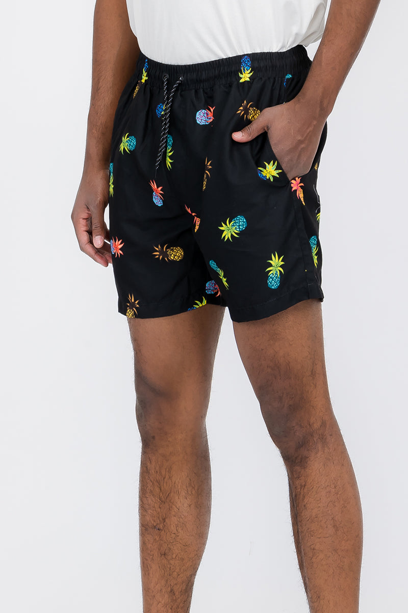 Pineapple Print Swim Shorts | 5.5" Inseam
