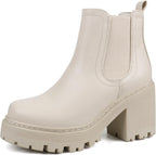 firelli Women Fashion Chelsea Boots Platform Boots Classic Ankle Booties – toe close-up