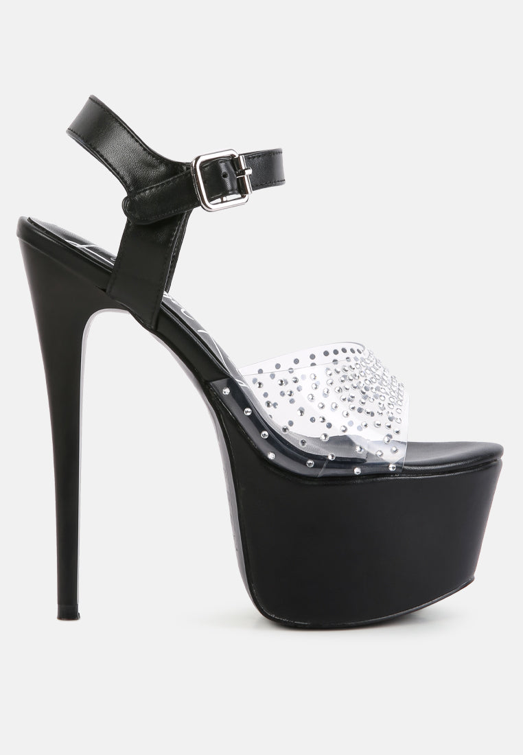 Sandales transparentes à talons ultra hauts First Date