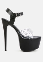 Sandales transparentes à talons ultra hauts First Date