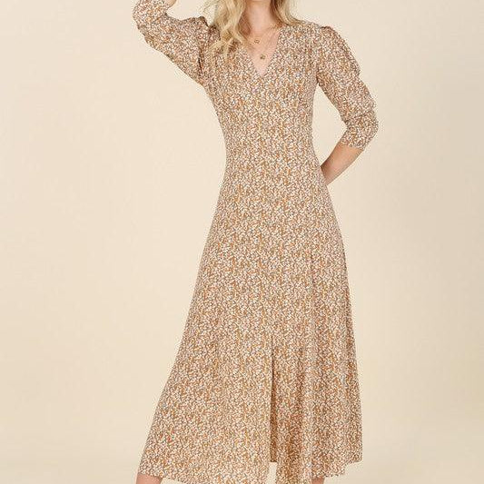 Women's Dresses Fit and Flare Floral Maxi Dress
