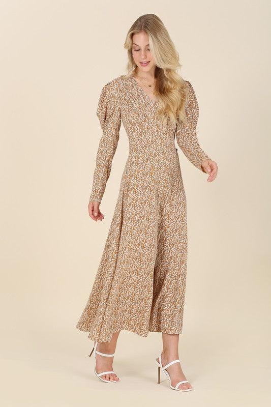 Women's Dresses Fit and Flare Floral Maxi Dress
