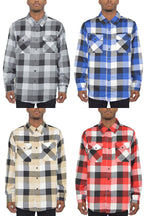 Men's Brushed Flannel Shirt – Cotton Blend