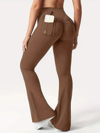 Flare Yoga Pants High Waisted | Flairé™ Flared Leggings with Pockets
