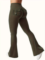 Flare Yoga Pants High Waisted | Flairé™ Flared Leggings with Pockets
