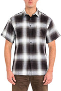 Men's black and white flannel shirt, perfect for casual outings