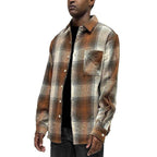 Men's WEIV flannel shirt in brown, ideal for casual wear
