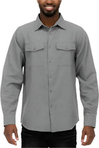 Men's gray flannel shirt from WEIV, perfect for casual wear