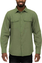 Men's WEIV green flannel shirt, perfect for casual wear
