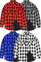Quilted Flannel Shirt Jacket with Chest Pockets