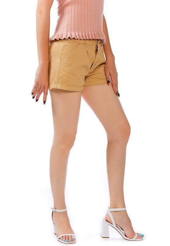 Rag Company flap pocket summer shorts in beige with a stylish design for warm weather wear