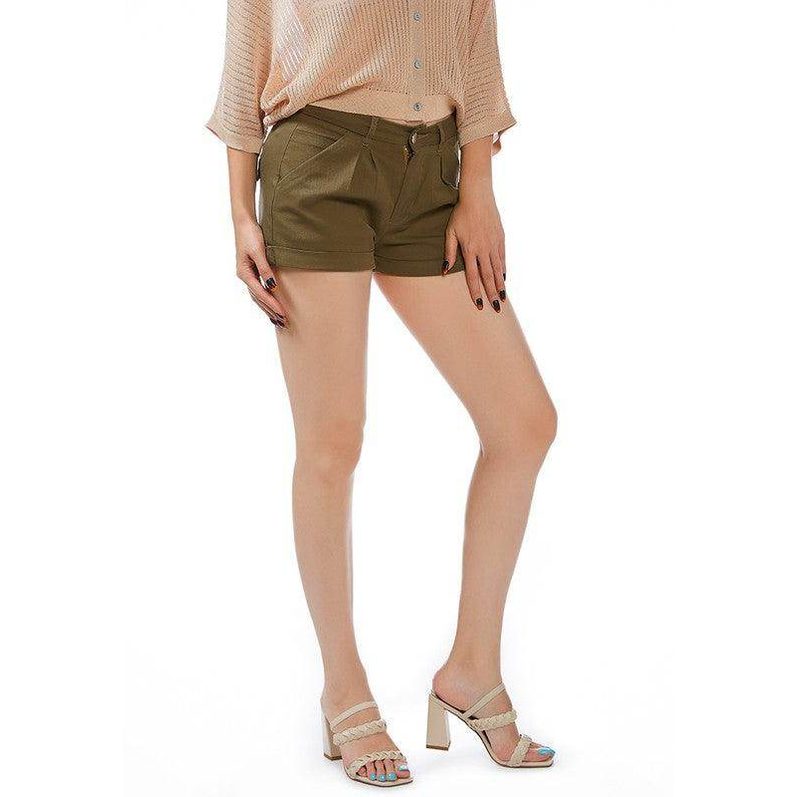 Rag Company flap pocket summer shorts in olive green with a stylish and comfortable fit