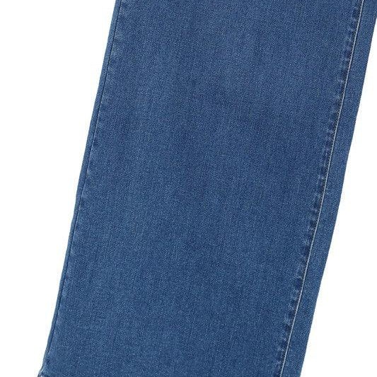 Women's Jeans Flared High Waist Pin-Tuck Jeans