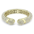 Elegant flash gold brass bracelet for women adorned with sparkling rhinestones