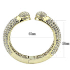 Elegant flash gold brass bracelet for women with crystal embellishments and a chic design