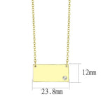 VacationGrabs flash gold brass necklace with a rectangular pendant and sparkling diamond accent