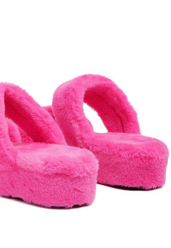 Rag Company pink plush flats slip on for comfortable everyday wear