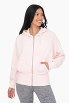 Women's Coats & Jackets Fleece Hoodie Jacket With Tapered Sleeves