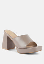 Flexes Flared Block Heel Sandals