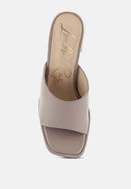 Flexes Flared Block Heel Sandals