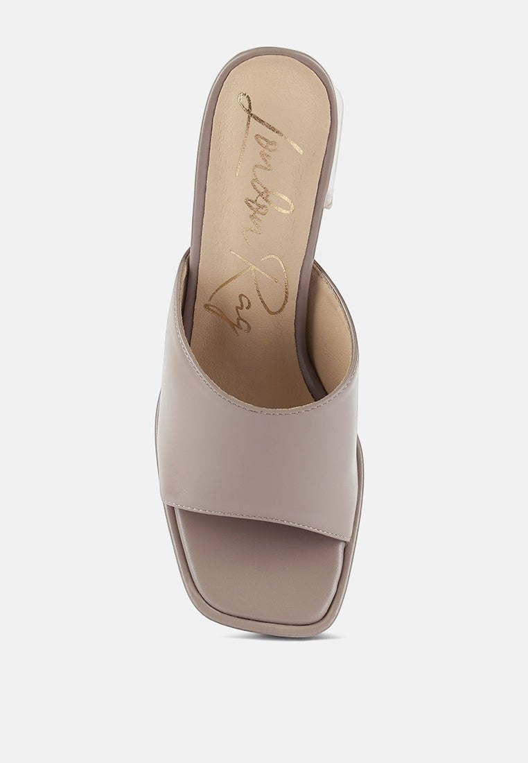 Flexes Flared Block Heel Sandals