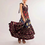 Women's floral dress in multi-color fabric, perfect for summer outings