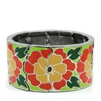 VacationGrabs floral enamel stretch bracelet in vibrant colors featuring bold floral designs