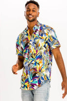 Colorful Floral Hawaiian Shirt for Men by WEIV with vibrant tropical patterns