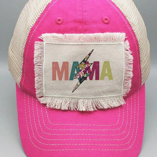 Women's Accessories - Hats Floral Mama Bolt Patch Graphic Trucker Hat