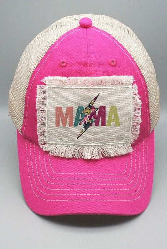 Women's Accessories - Hats Floral Mama Bolt Patch Graphic Trucker Hat