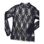 Floral print lace long sleeves top - VacationGrabs