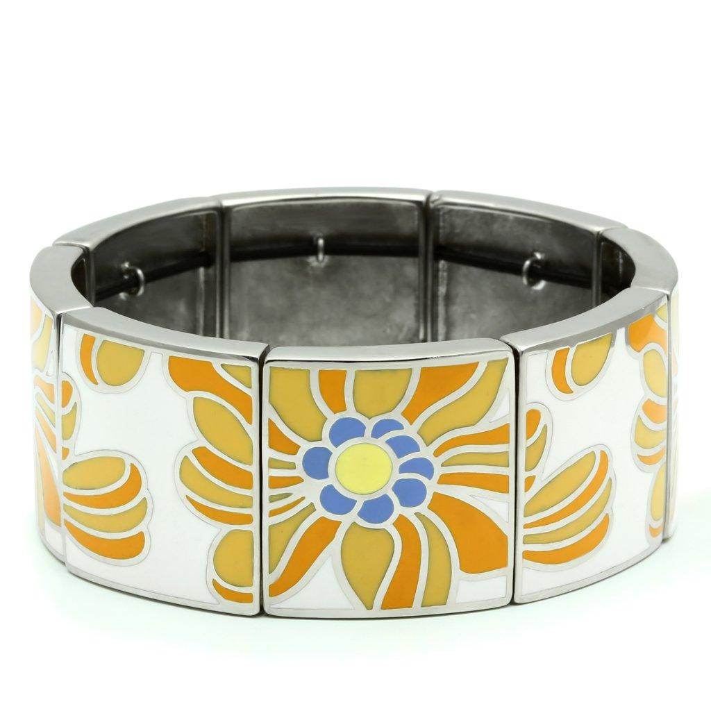 Colorful floral stretch bracelet featuring vibrant design elements for a stylish addition to women's jewelry