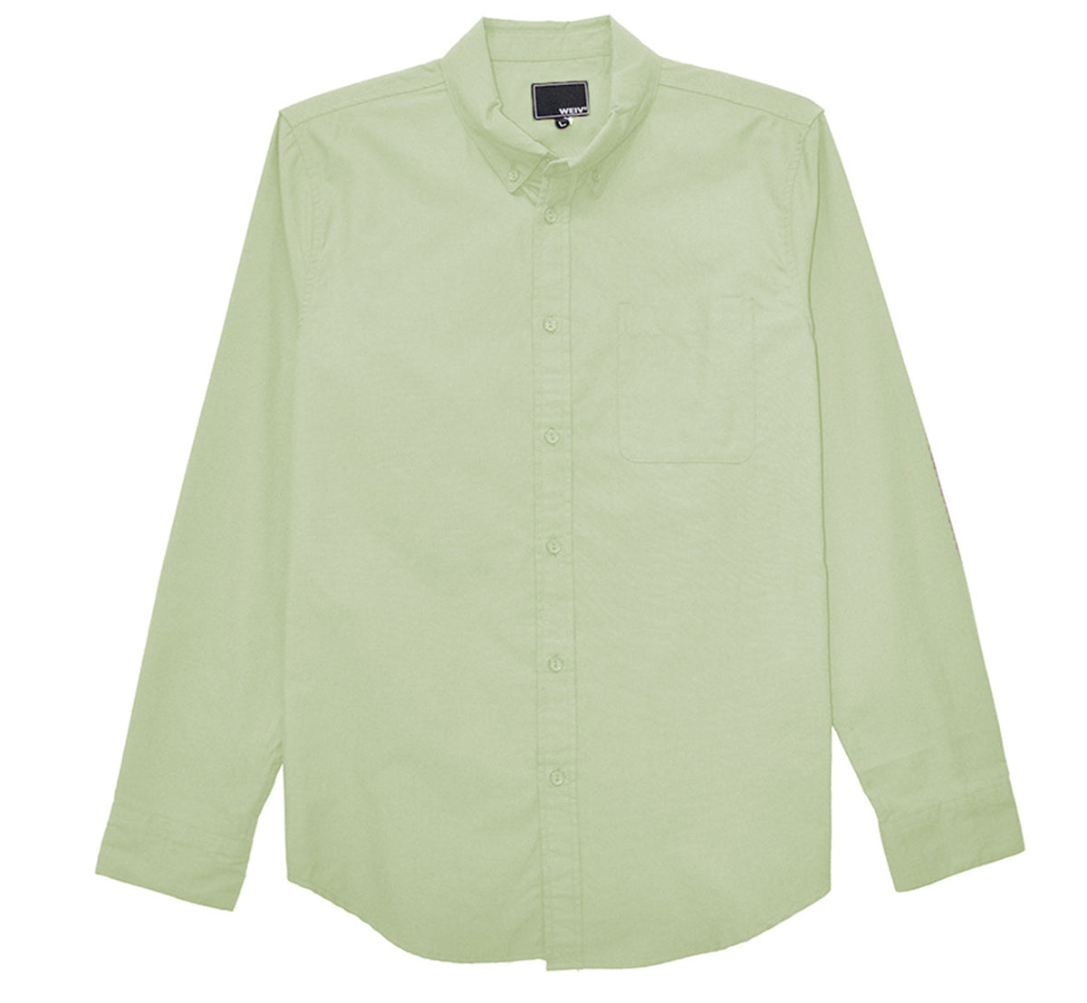 Classic Long Sleeve Button-Down Shirt with Chest Pocket