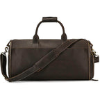VacationGrabs foldable leather suit bag with adjustable shoulder strap and durable handles