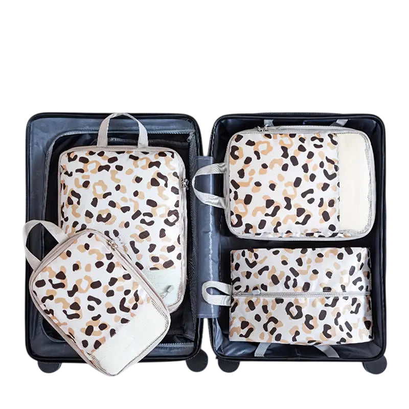 Foldable Packing Cubes for Travel - Compressed 4-Piece Set