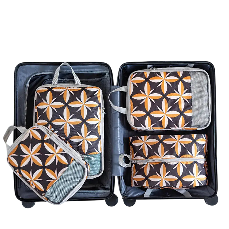 Foldable Packing Cubes for Travel - Compressed 4-Piece Set