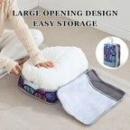 Foldable packing cubes for travel in various colors, ideal for organizing luggage