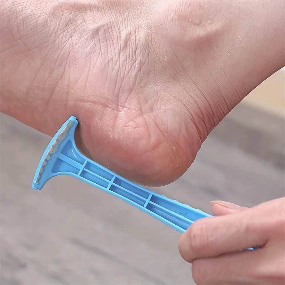 Blue foot callus remover tool for removing dead skin on feet