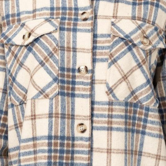 Women's Shirts For Myself Checkered Print Button-Front Top