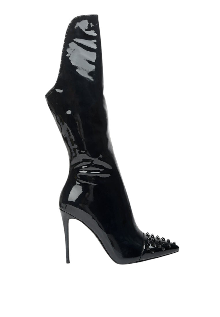 Forbidden Stud Stiletto Calf Boots