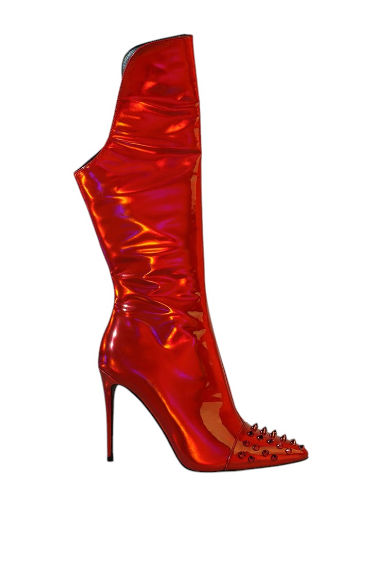 Forbidden Stud Stiletto Calf Boots