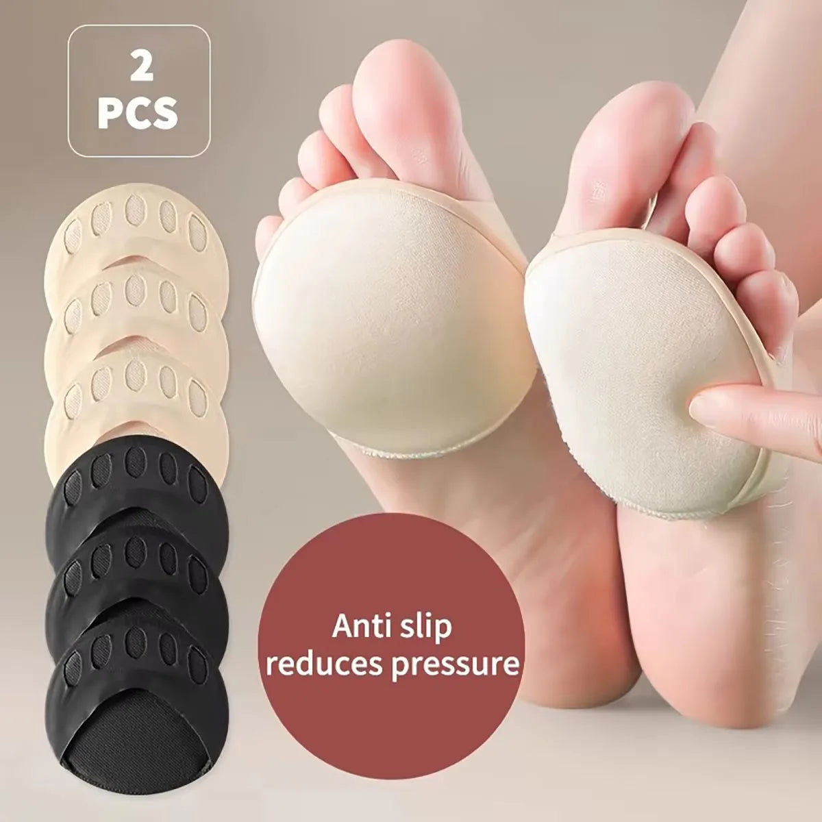 Forefoot pad protectors for pain relief, soft gel material, anti-slip design