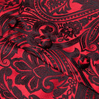 Red paisley fabric for formal wear for mens, elegant and sophisticated